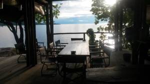 Dinning deck at Domwe