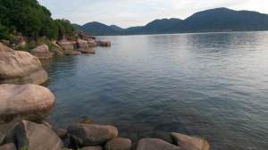 View back to main land